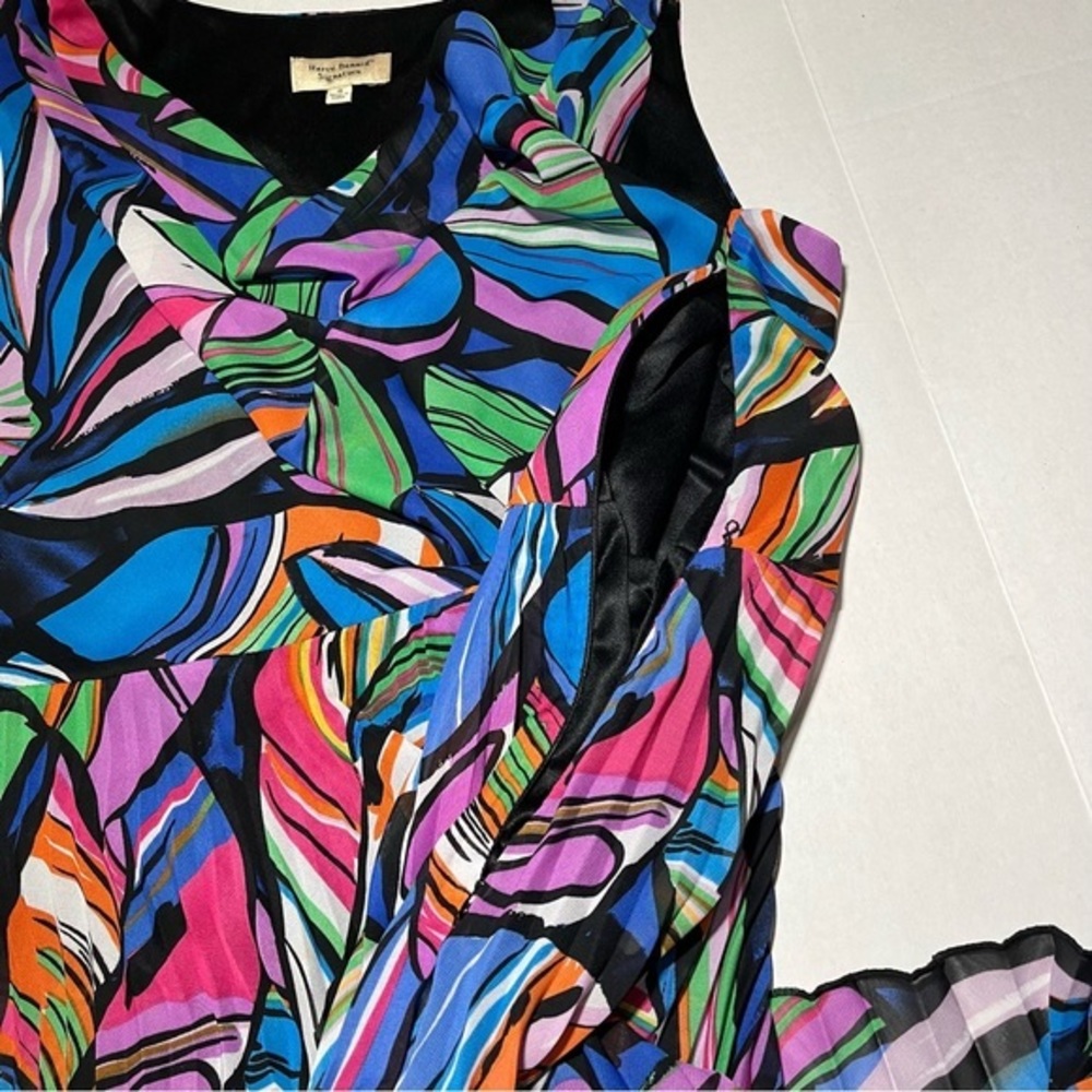 Harve Benard Signature Sleeveless Multi-color Dress Size 18 - Picture 8 of 10